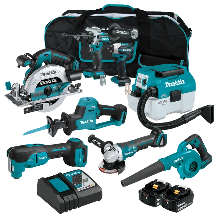 Makita LXT Cordless Combo Kit Brushless 8063 8pc 18v 5Ah