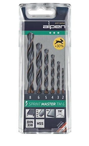 Alpen Set Sprint Master TM6 6-pcs., 2.0| 3.0| 4.0| 5.0| 6.0| 8.0mm in Plastic Cassette