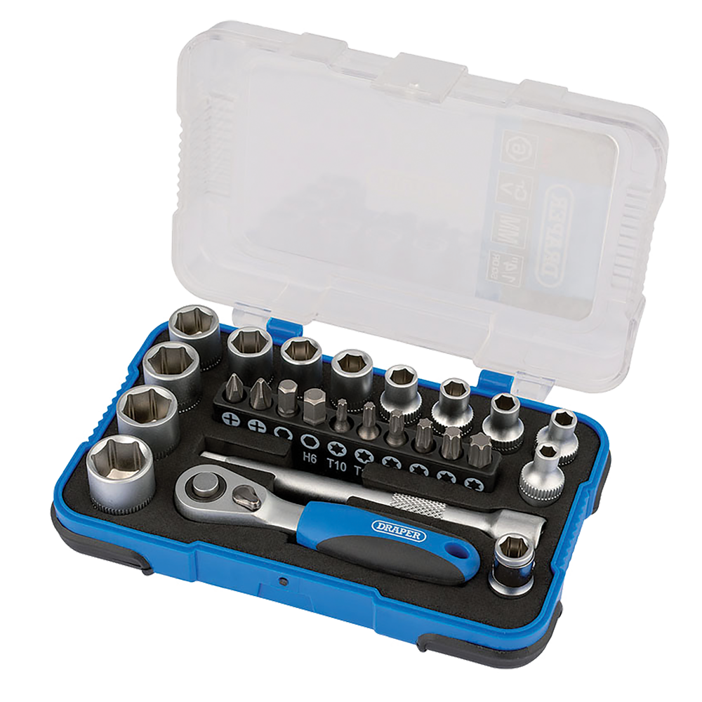 Draper #16354 1/4 INCH DRIVE METRIC SOCKET SET - 26pc