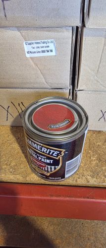 Damaged Tin Hammerite Hammered 250 mL Red
