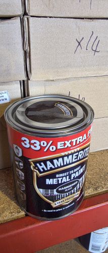Damaged Tin Hammerite Hammered 750 mL Black 33% Extra Free
