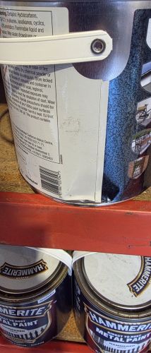 Damaged Tin Hammerite Hammered 2.5 L Dark Green