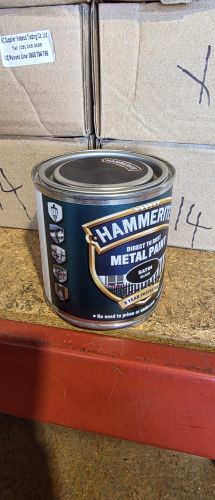 Damaged Tin Hammerite Satin 250 mL Black