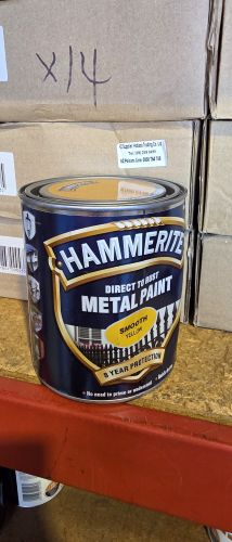 Damaged Tin Hammerite Smooth 750 mL Yellow