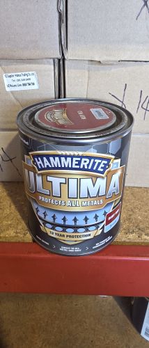 Damaged Tin Hammerite Ultima Metal Smooth 750 mL Ruby Red