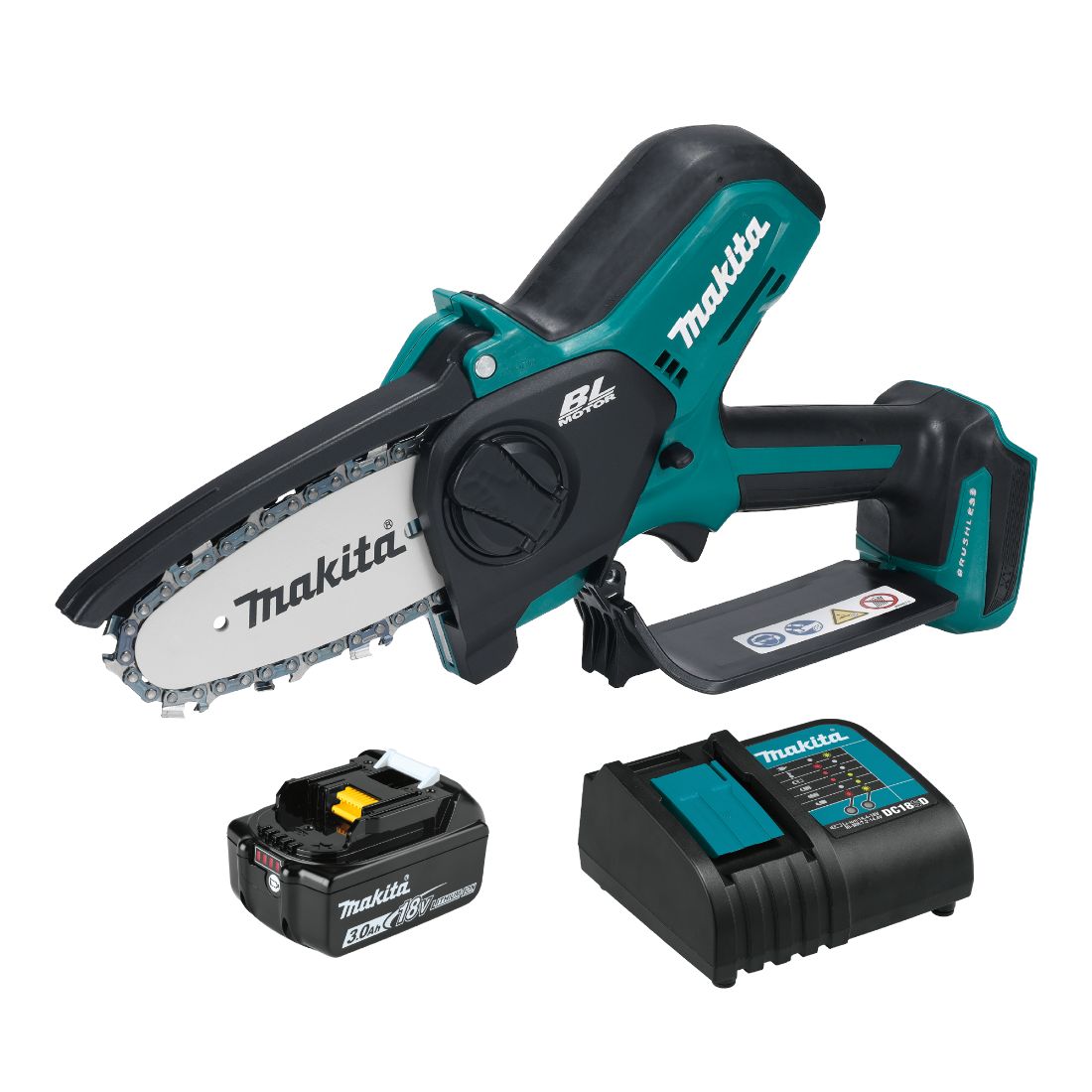 Makita 18V 3Ah Brushless Pruning Saw Kit 100mm