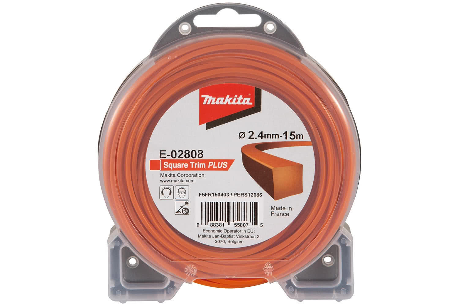 MAKITA NYLON LINE 2.4mm SQUARE 69M