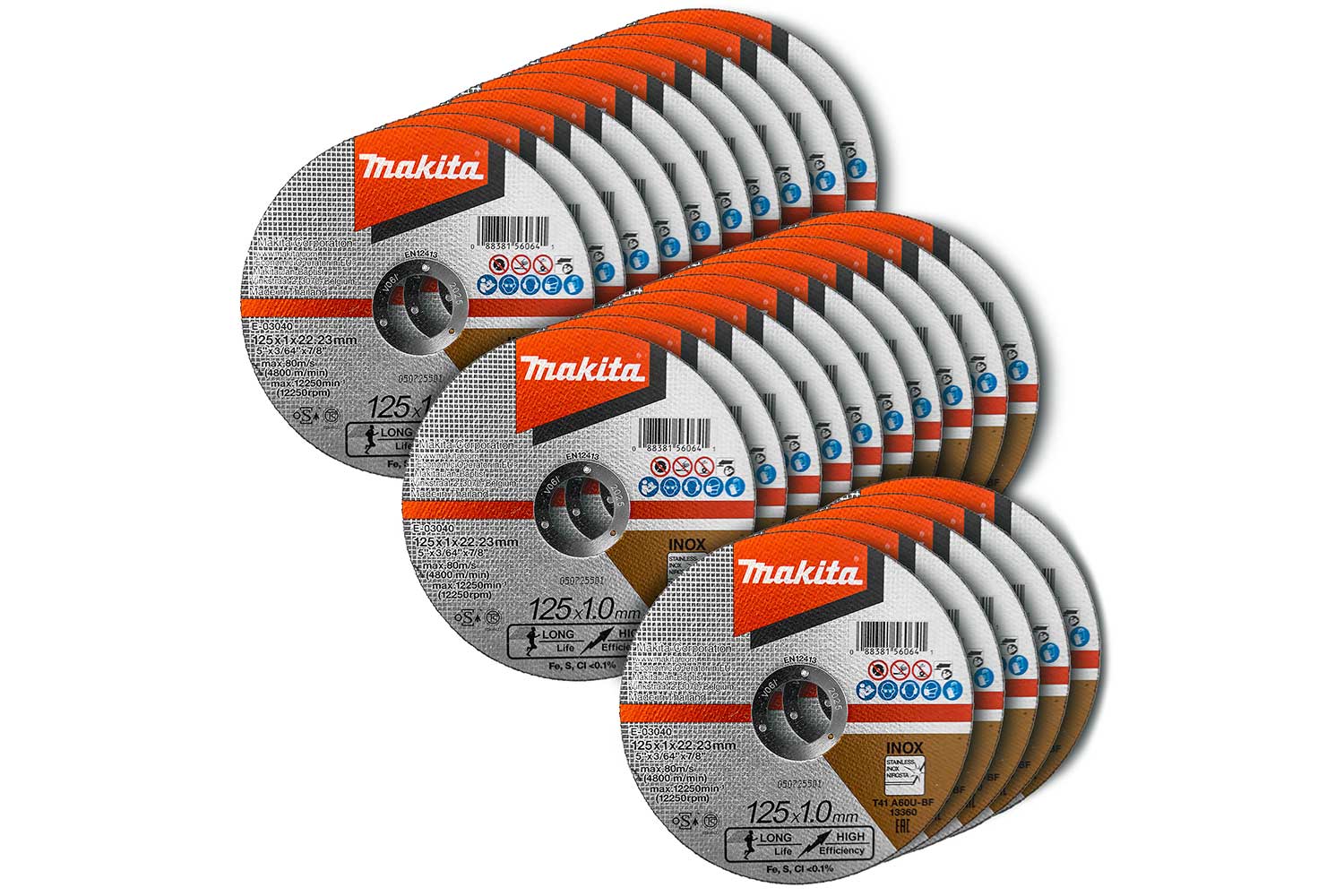 Makita 25PCS CUT-OFF WHEEL 125x1mm