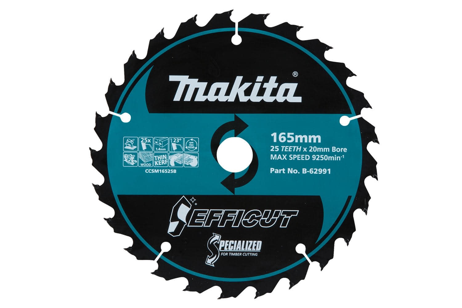 Makita EFFICUT 165mm 25T/56T Twin Pack