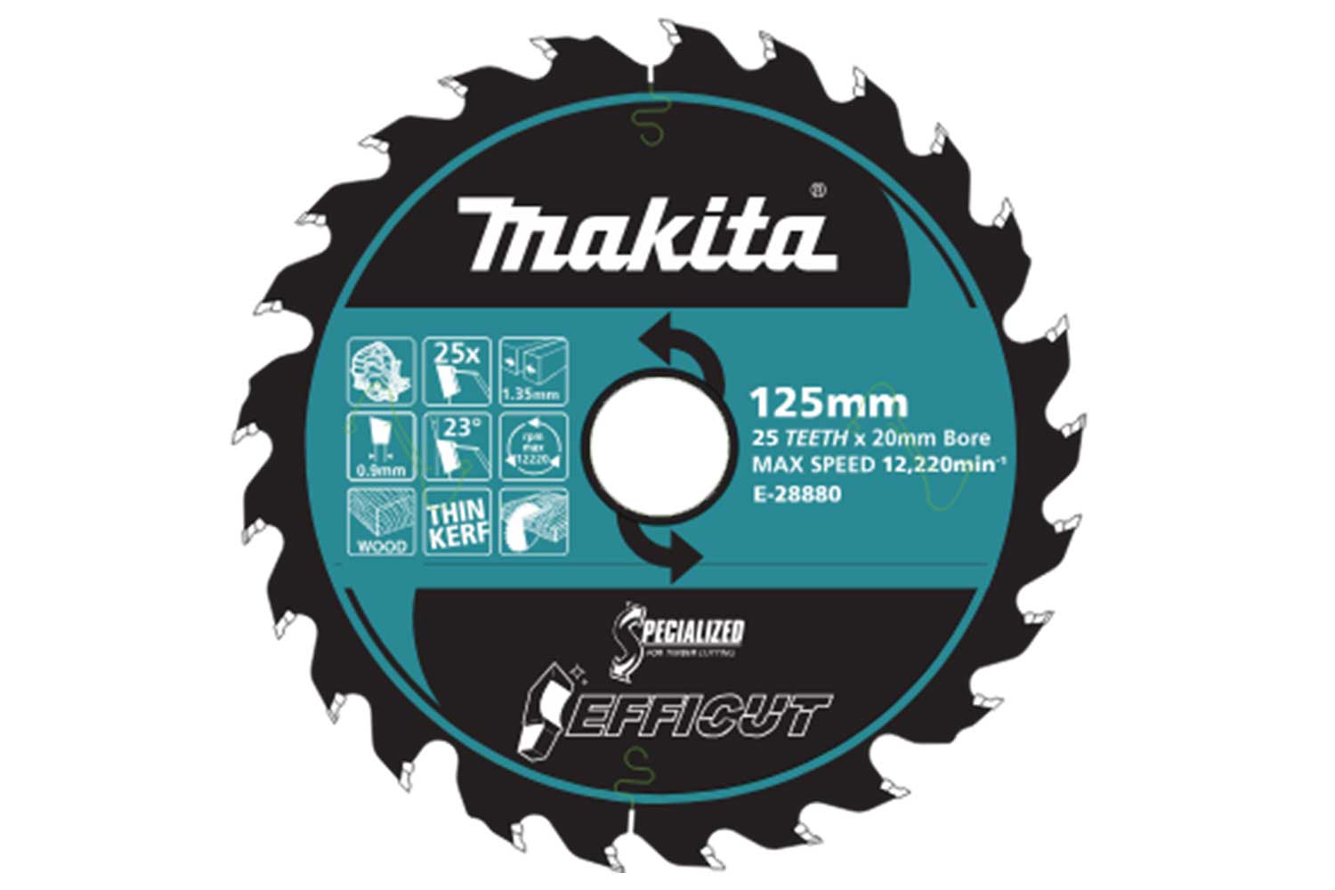 Makita EFFICUT 125mm x 20mm x 24T Wood Blade