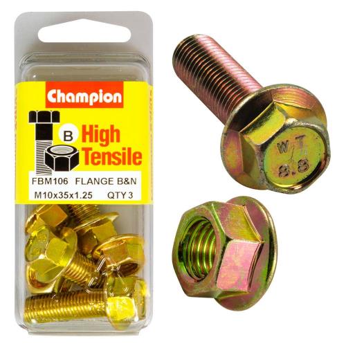 Champion Flange Bolt M10 X 35 X 1.25 B - Gr8.8