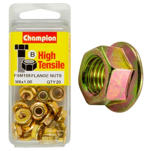 Champion Flange Nut M6 X 1.00 B - Gr8.8