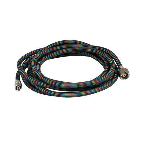 Iwata Air Brush Hose Braided 3M 1/4in X 1/8in Connections