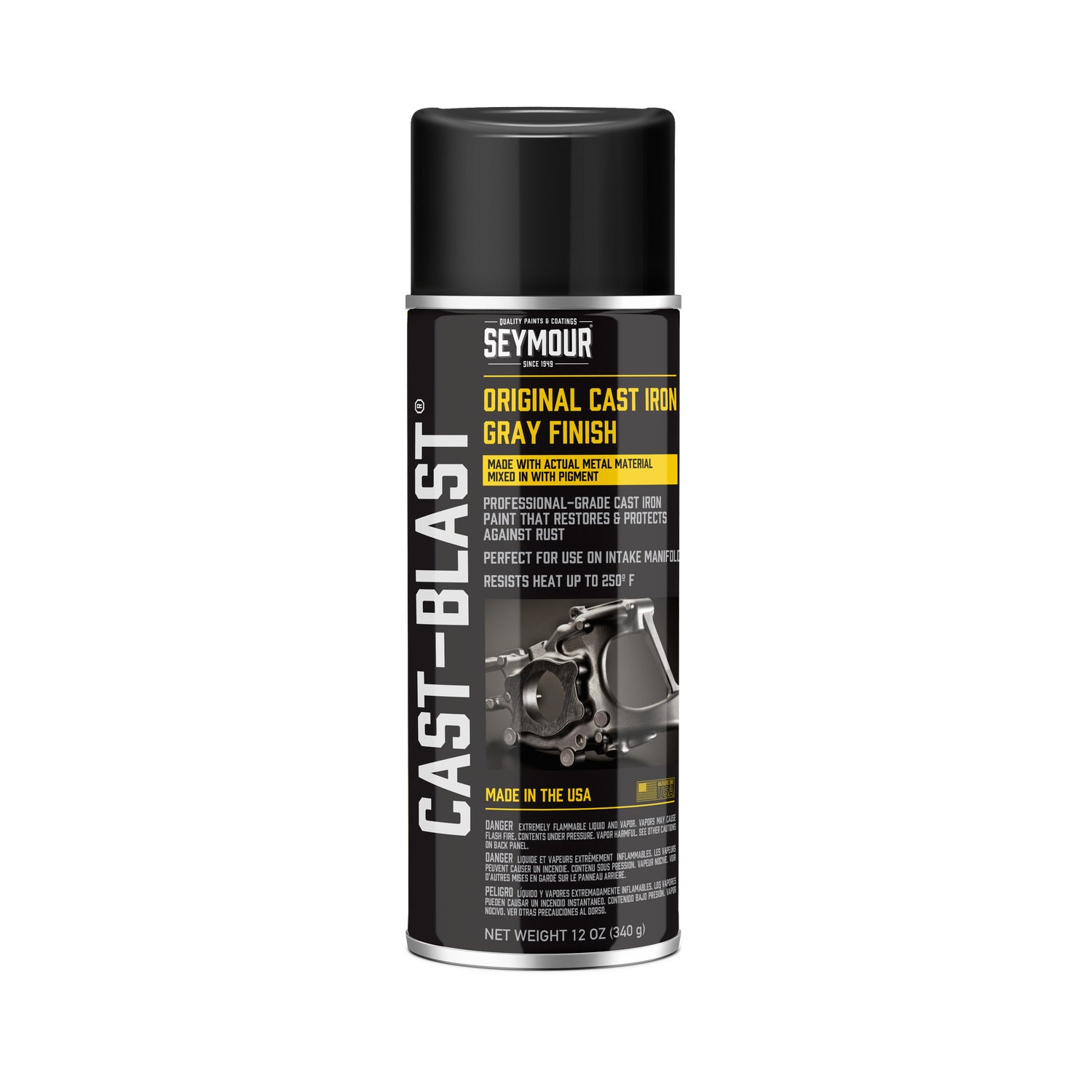 Seymour Aerosol Cast-Blast Cast Iron Grey Finish 340gm