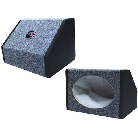 Speaker Box 6 X 9in Black / Grey Pair