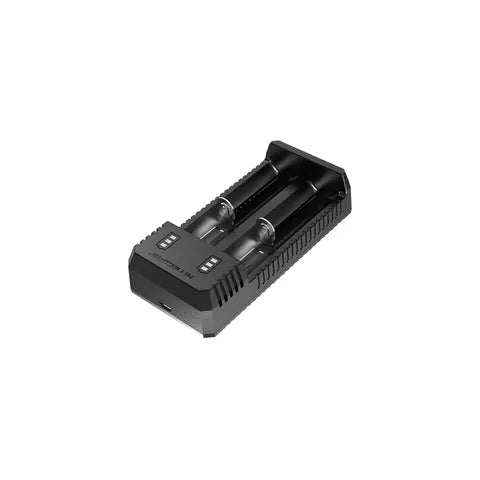 Nitecore Ui2 Dual-Slot Usb Charger, For 18650, 21700, 18350, 20700 Batteries