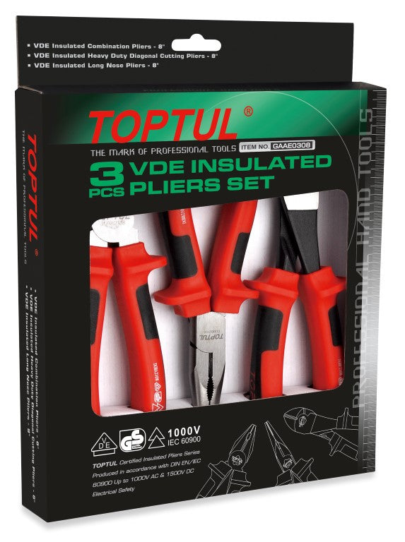 Toptul Plier Set 3pc 1000V Electrical