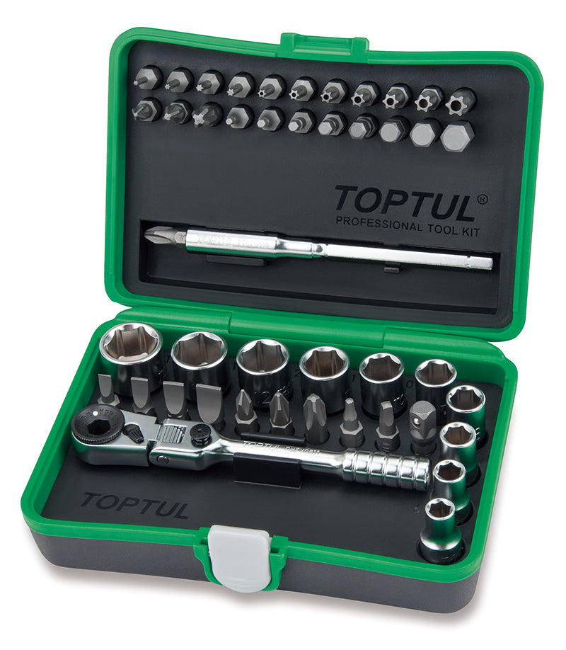 Toptul SOCKET & BIT SET 1/4IN DR 45PC