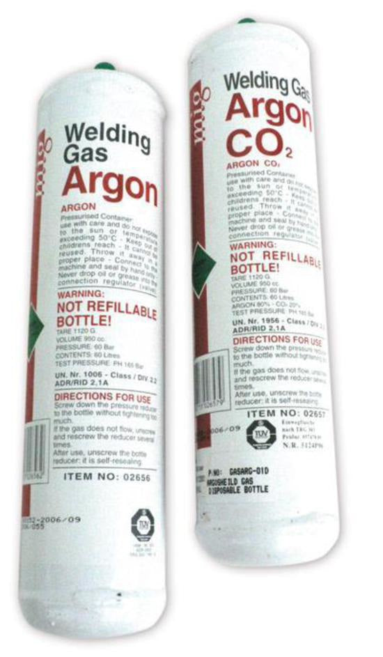 Disposable Co2/Argon Mix Gas Bottle 1L