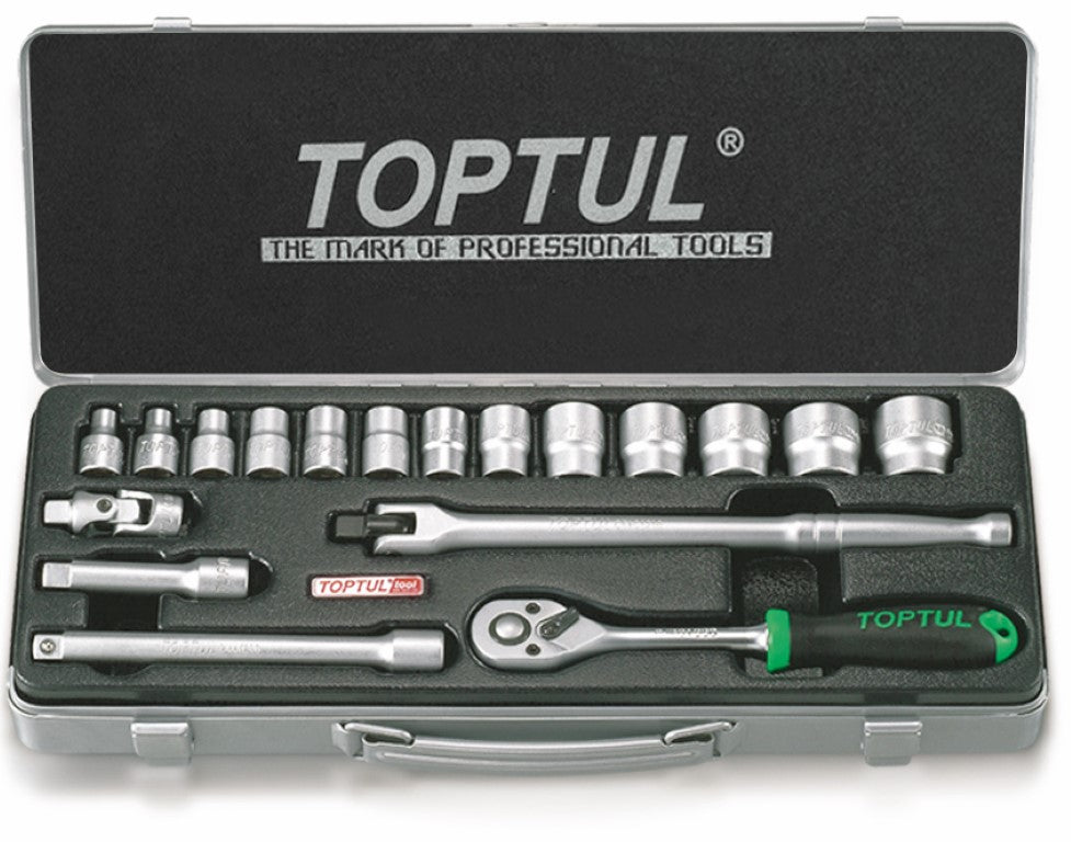 Toptul Socket Set 3/8in 18pc Metric