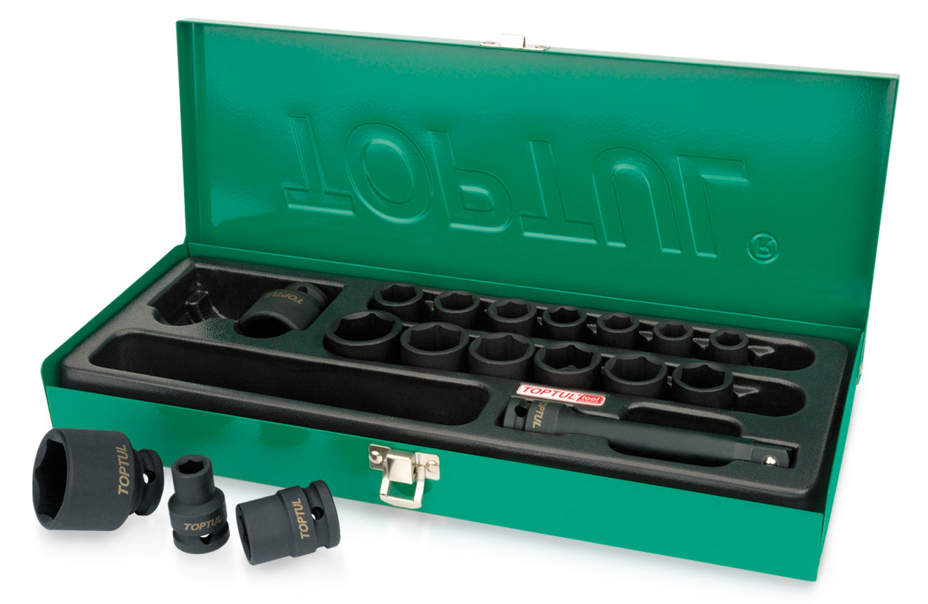 Toptul Socket Set 1/2Dr 18pc Impact 10-32mm