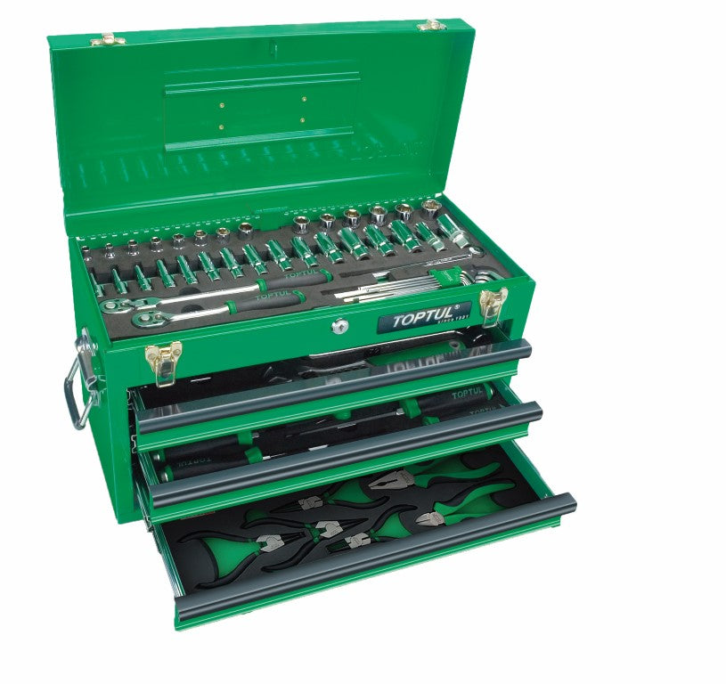 TOPTUL TOOL CHEST SET 82PC GREEN