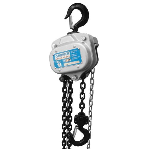 Garrick Industrial Chain Block Load Limited 0.5T/6M W 1T/1M FLAT SLING