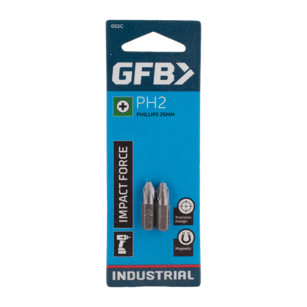 GFB Phillips Driver Bit (PH2 x 25mm) - 2 Pack