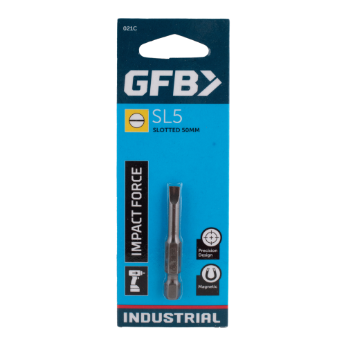 GFB slotted drill bit packaging on a white background