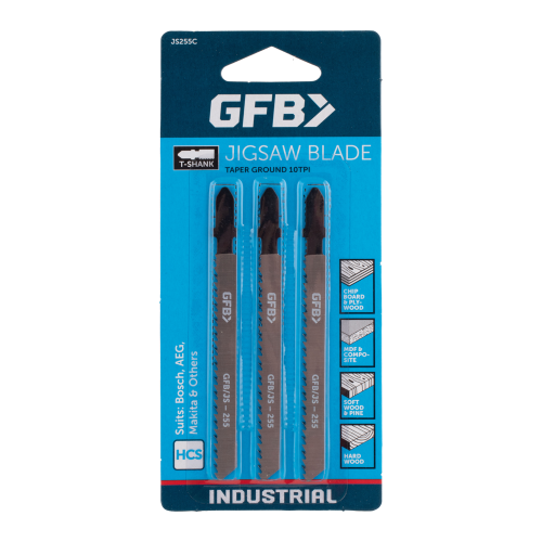 GFB jigsaw blade set packaging on a white background