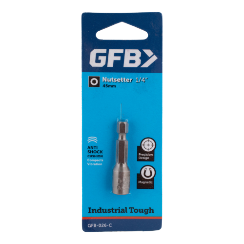 GFB Nutsetter 1/4" bit packaging on a white background