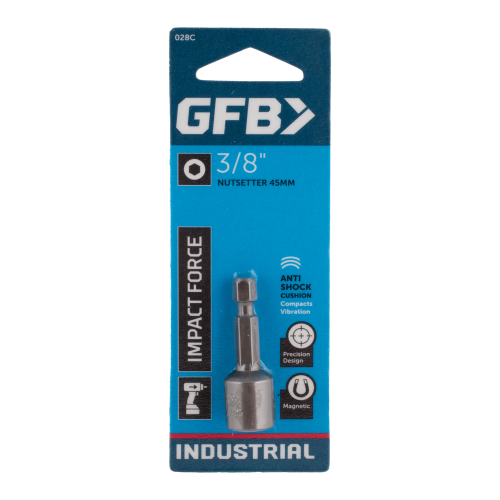 GFB impact force drill bit packaging on a white background