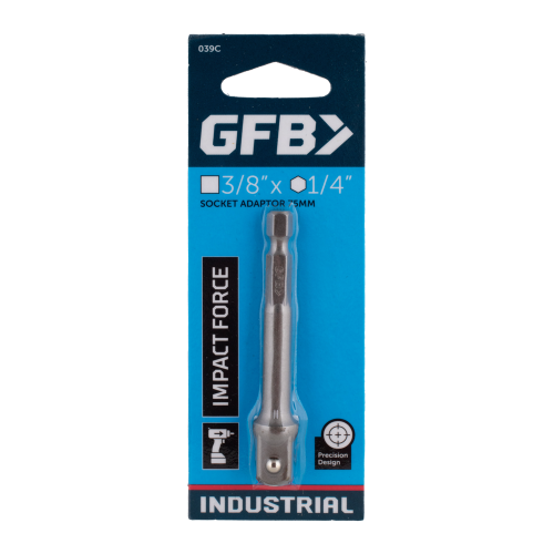 GFB socket adapter packaging with blue background