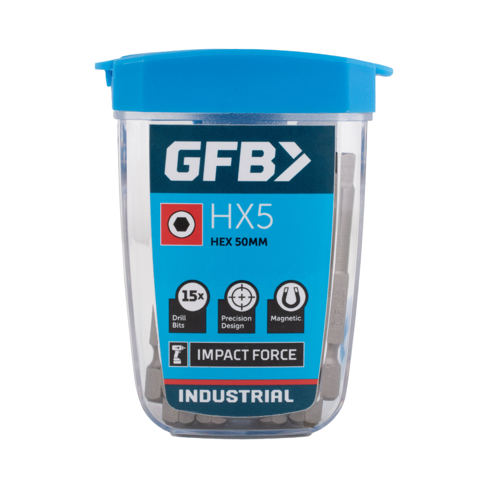 GFB Hex Driver Bit (5mm x 50mm) - 15 Pack
