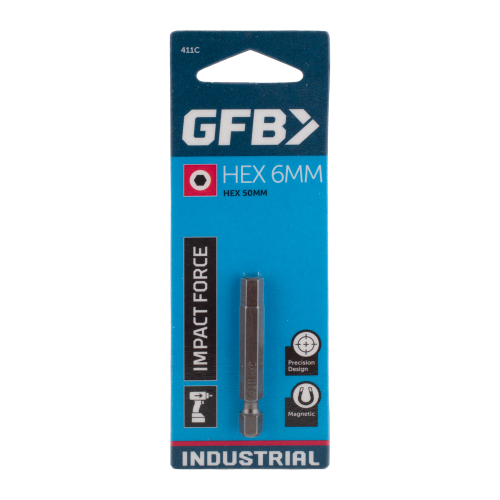 GFB hex bit package with blue background