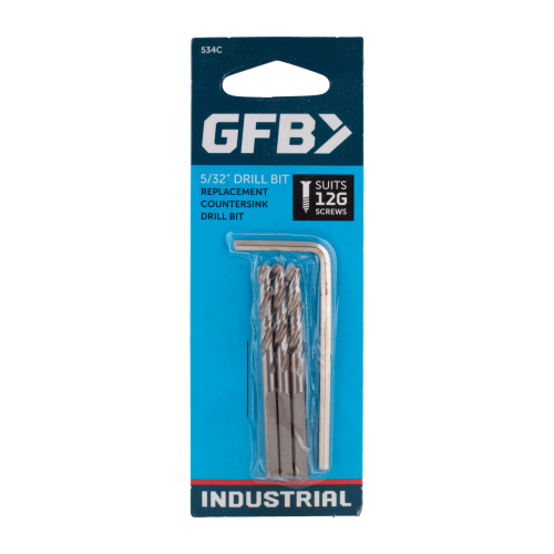 GFB drill bit set in packaging with blue background