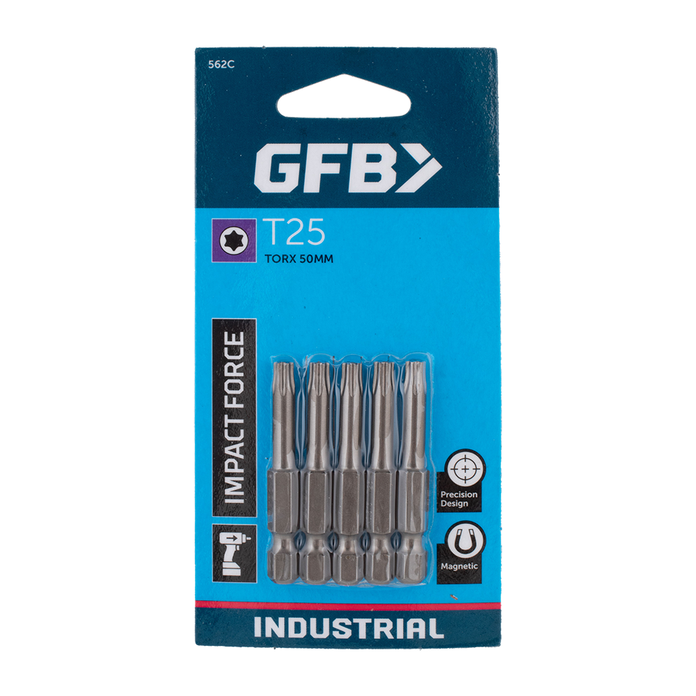 GFB Torx Driver Bit (T25 x 50mm) - 5 Pack