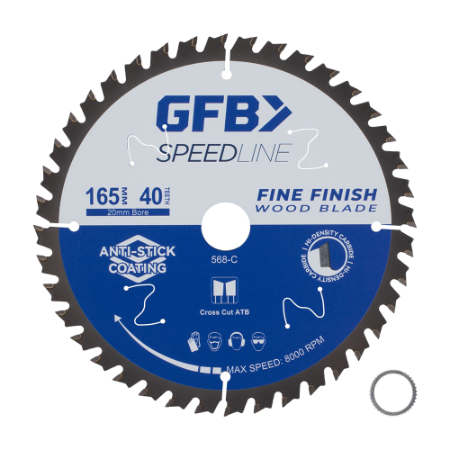 GFB Speedline Fine Finish Circular Saw Blade 165mm x 40tpi