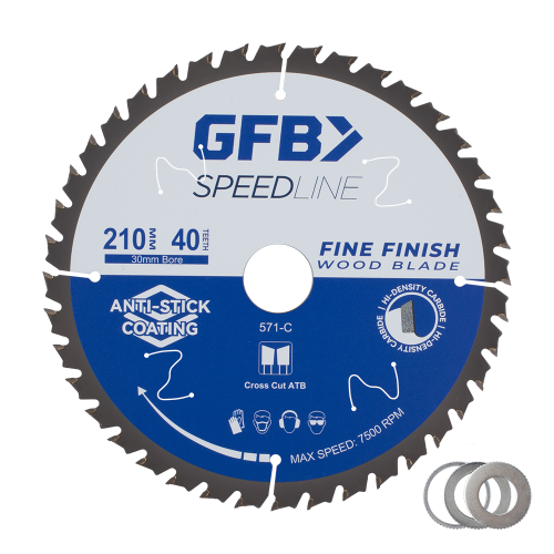 GFB Speedline Fine Finish Circular Saw Blade 210mm x 40tpi