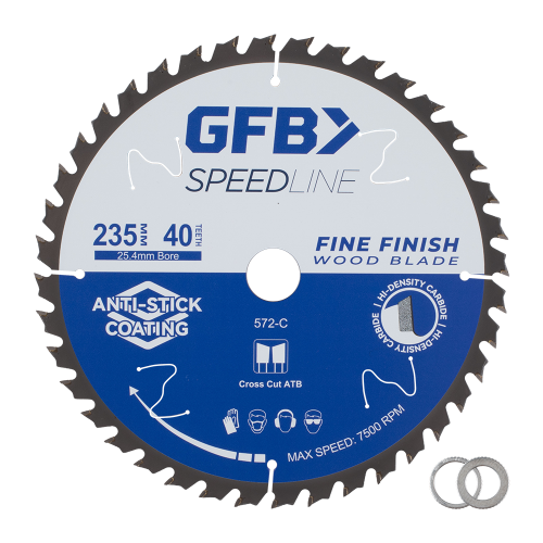 GFB Speedline Fine Finish Circular Saw Blade 235mm x 40tpi
