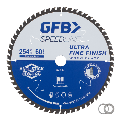GFB Speedline Ultra Fine Finish Circular Saw Blade 254mm x 60tpi