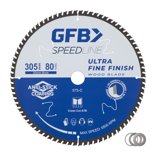 GFB Speedline Ultra Fine Finish Circular Saw Blade 305mm x 80tpi