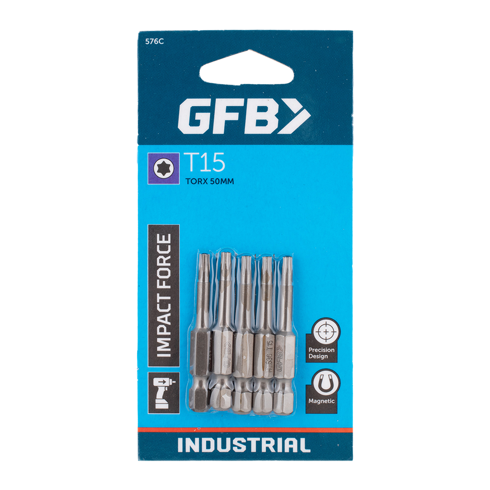 GFB Torx Driver Bit (T15 x 50mm) - 5 Pack