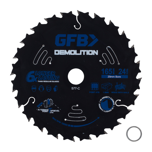 GFB Demolition Circular Saw Blade 165mm x 24tpi