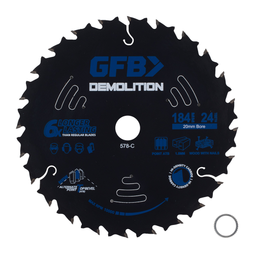 GFB Demolition Circular Saw Blade 184mm x 24tpi