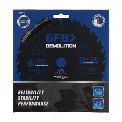 GFB Demolition Circular Saw Blade 184mm x 24tpi