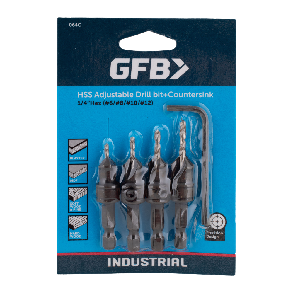 GFB 4pc Adjustable Countersink Set