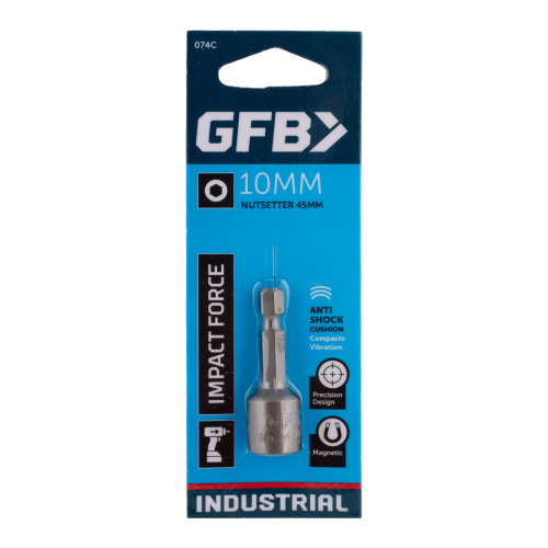 GFB impact force nutsetter packaging with product details on a white background