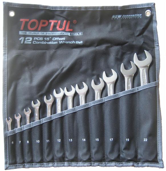 TOPTUL WRENCH COMB SET 12PC METRIC