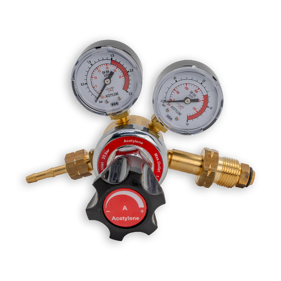 Strata Acetylene Twin Gauge Gas Regulator